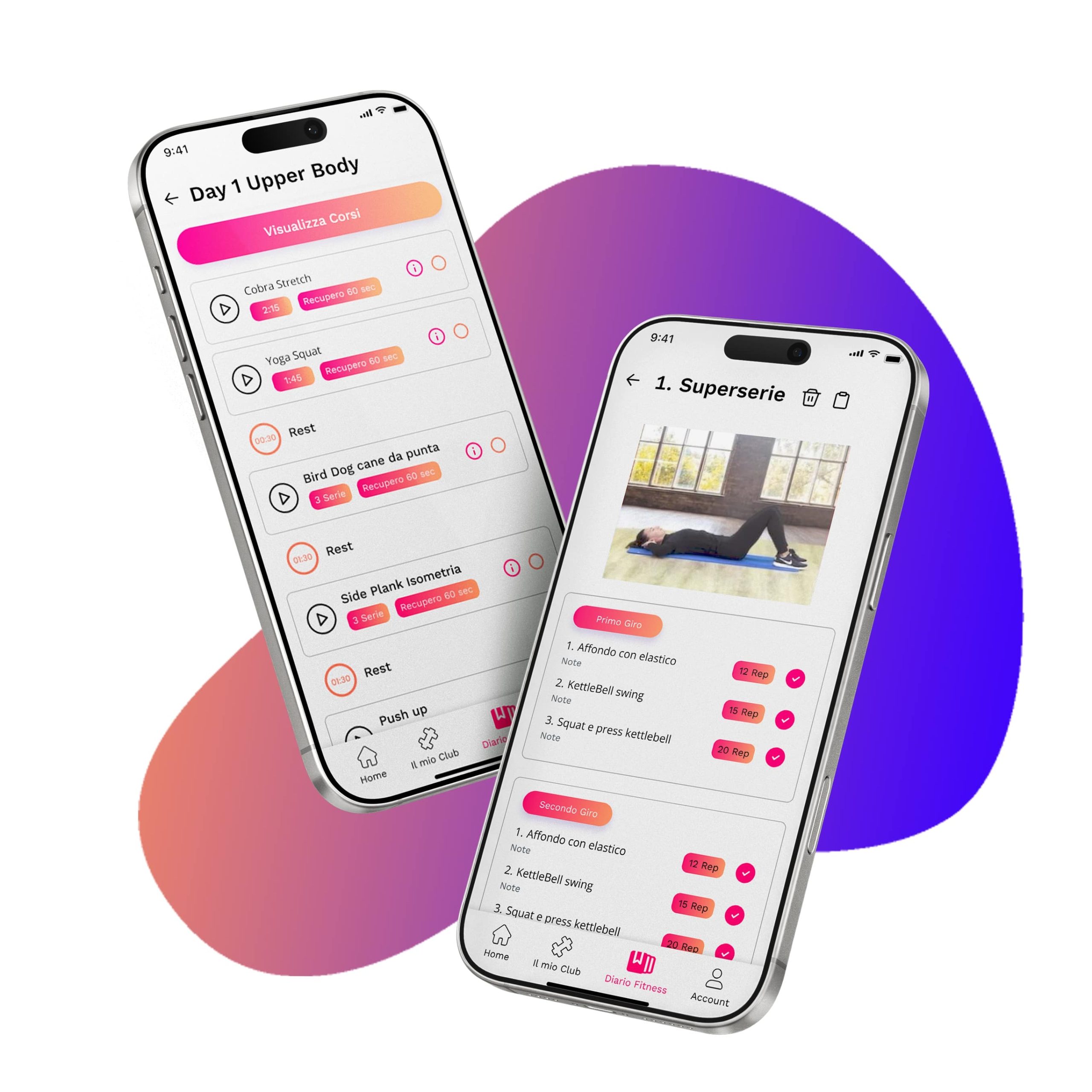 Virtual trainer nell'APP per Clienti - Managify